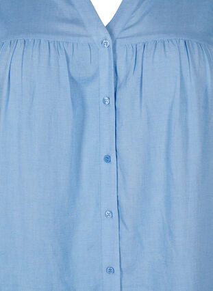 Zizzi Tunika med V-hals og rynkede detaljer, Blå, Packshot image number 2