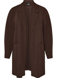 Lang blazer med lommer, Brun