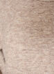 Strikkebluse med raglanermer og en bred blondedetalj, Beige, Packshot image number 2