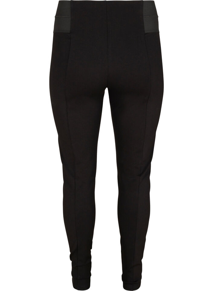 Leggings med bred strikk i livet, Svart, Packshot