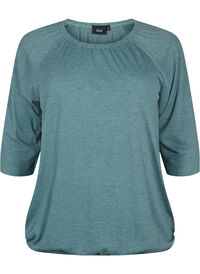 Stripet bluse med 3/4 ermer