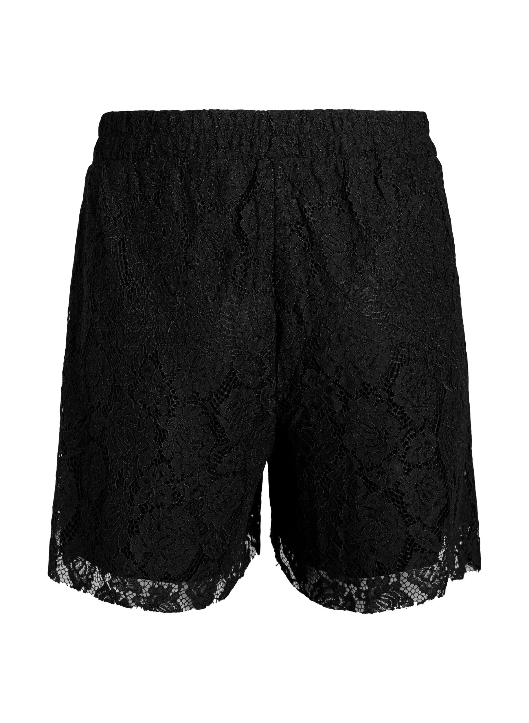 Zizzi Loose fit blonde shorts, Svart, Packshot image number 1
