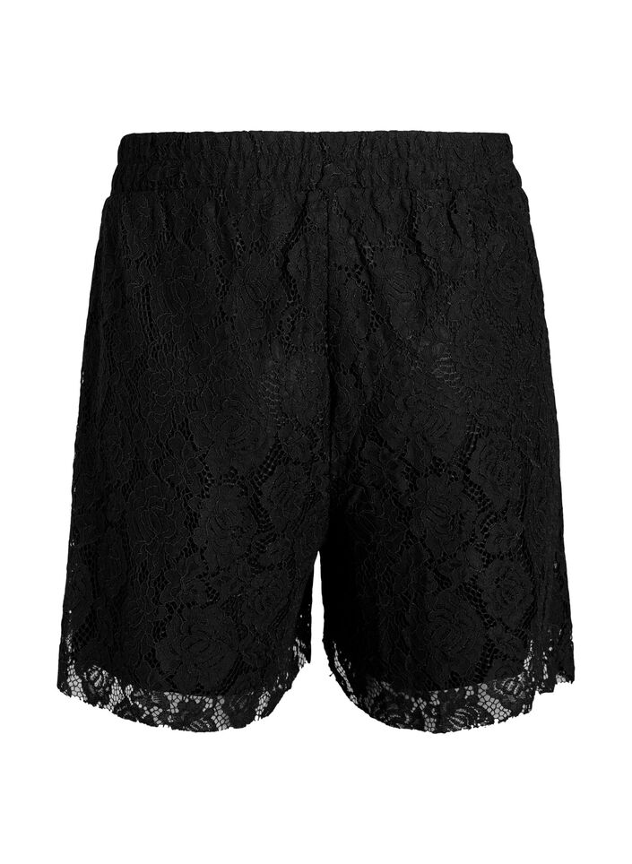 Loose fit blonde shorts, Svart, Packshot image number 1