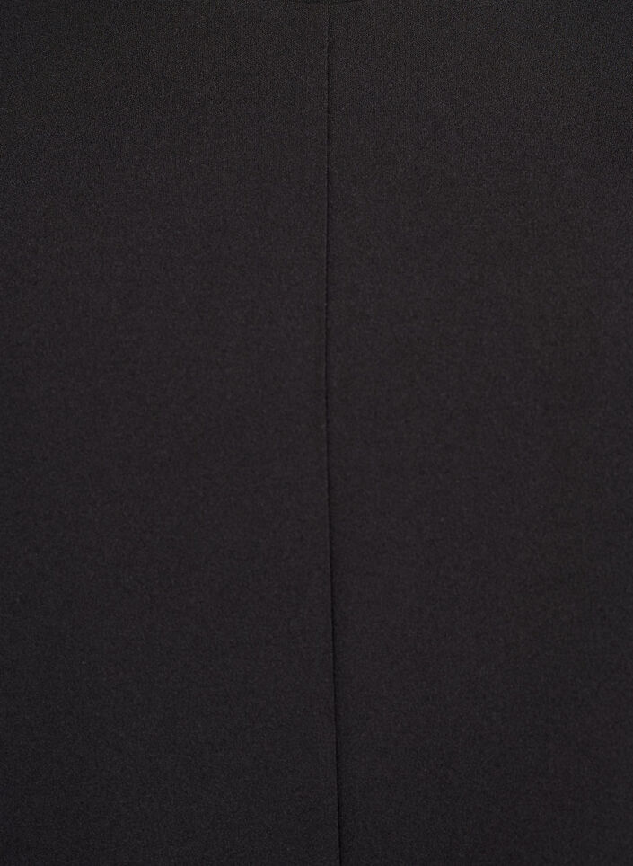 Kortermet bluse med figursydde innsnitt, Svart, Packshot image number 2