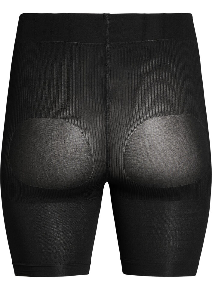 2-pakning push-up shorts i 60 denier med shaping-effekt, Svart, Packshot image number 1