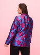 Blomstret blazer med perleknapp, Blue Quartz Jaquard, Model image number 1