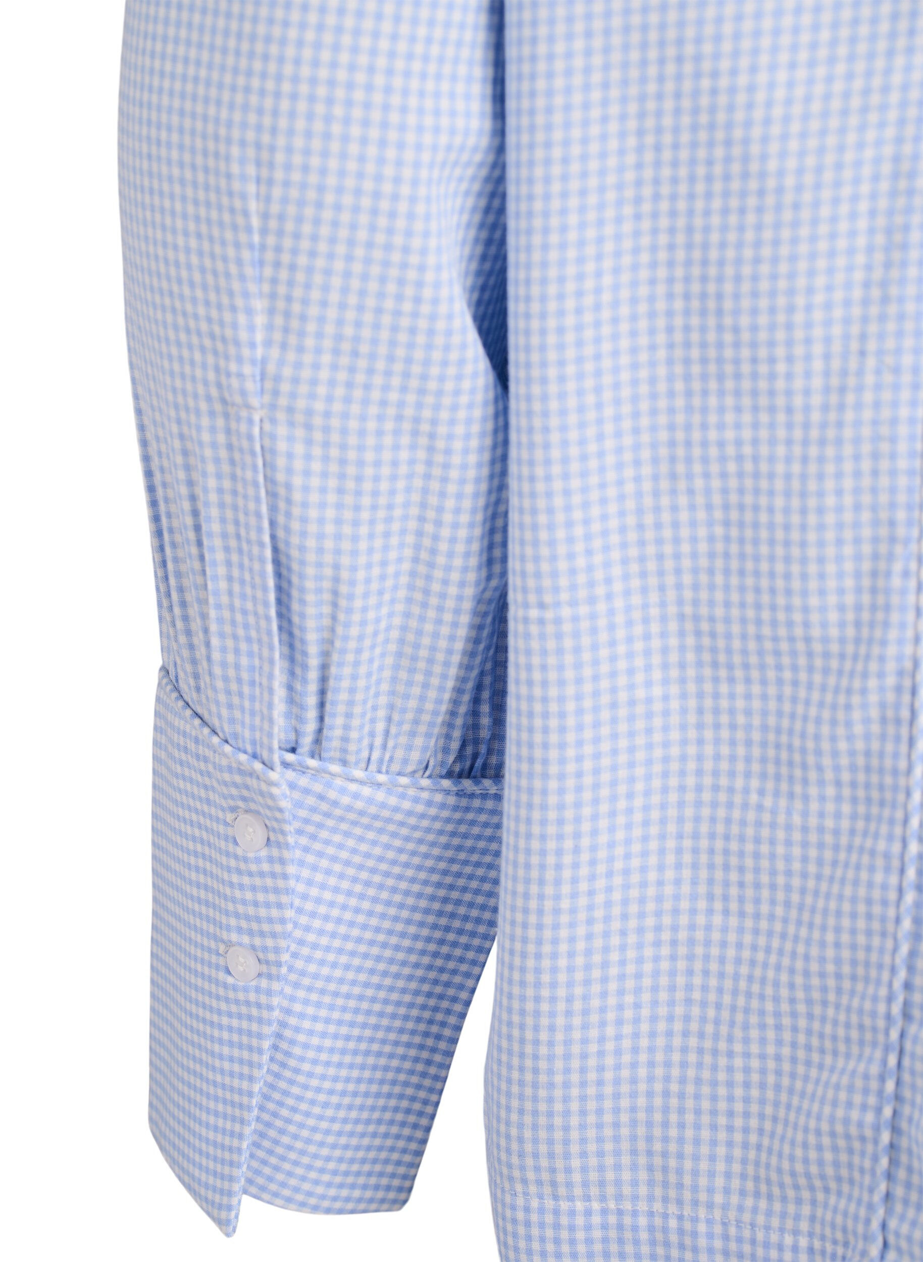 Zizzi A-line rutete bluse, Bl&aring;, Packshot image number 3