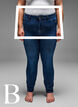 Slim fit jeans med vanlig midje, Dark Blue, Model image number 1