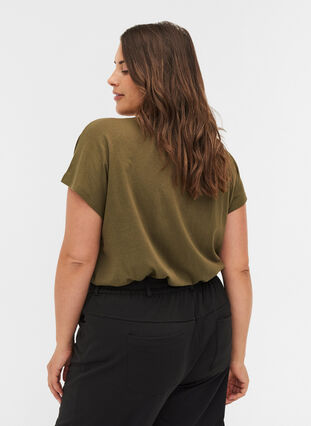 T-skjorte i bomull med mønster, Ivy Green, Model image number 1