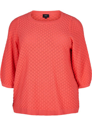 Mønstret strikkegenser med 3/4-ermer, Dubarry, Packshot image number 0