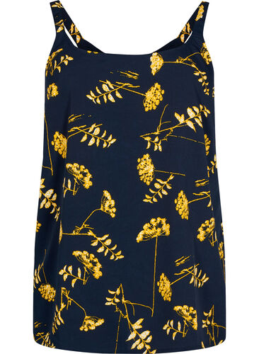 FLASH - Topp med mønster, Night Sky Yellow AOP, Packshot image number 0