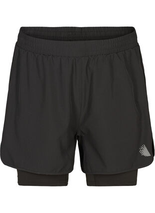 2 i 1 shorts, Black, Packshot image number 0