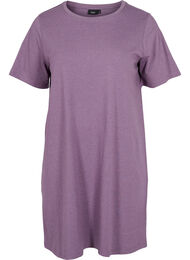 Melert nattkjole med korte ermer, Vintage Violet Mel.