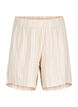 Stripete shorts i en blanding av lin og viskose, Beige, Packshot image number 0
