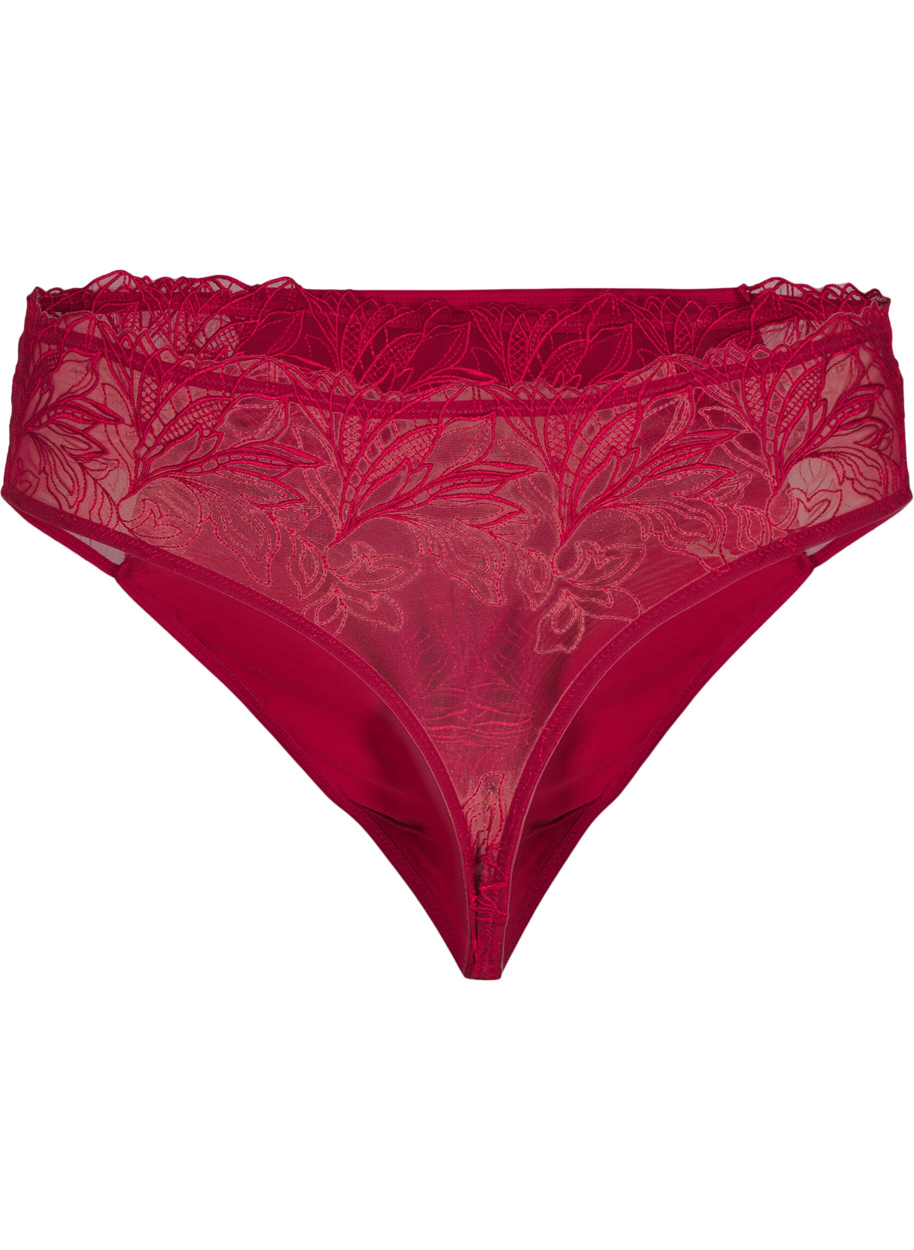 ZizziMikrofiberstring med blonde, R&oslash;d, Packshot image number 1
