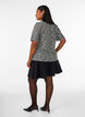 Vevd bluse med knappedetaljer, Vanilje, Model image number 2
