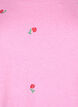 Strikket bluse med blomster og 3/4 ermer, Begonia Pink Mel., Packshot image number 2