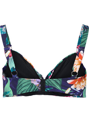 Blomstrete bikinitopp med bøyle, Flower Print, Packshot image number 1