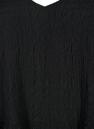 Kort kjole i A-fasong med v-hals , Black, Packshot image number 2