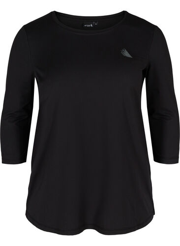 Treningsgenser med 3/4-ermer, Black, Packshot image number 0
