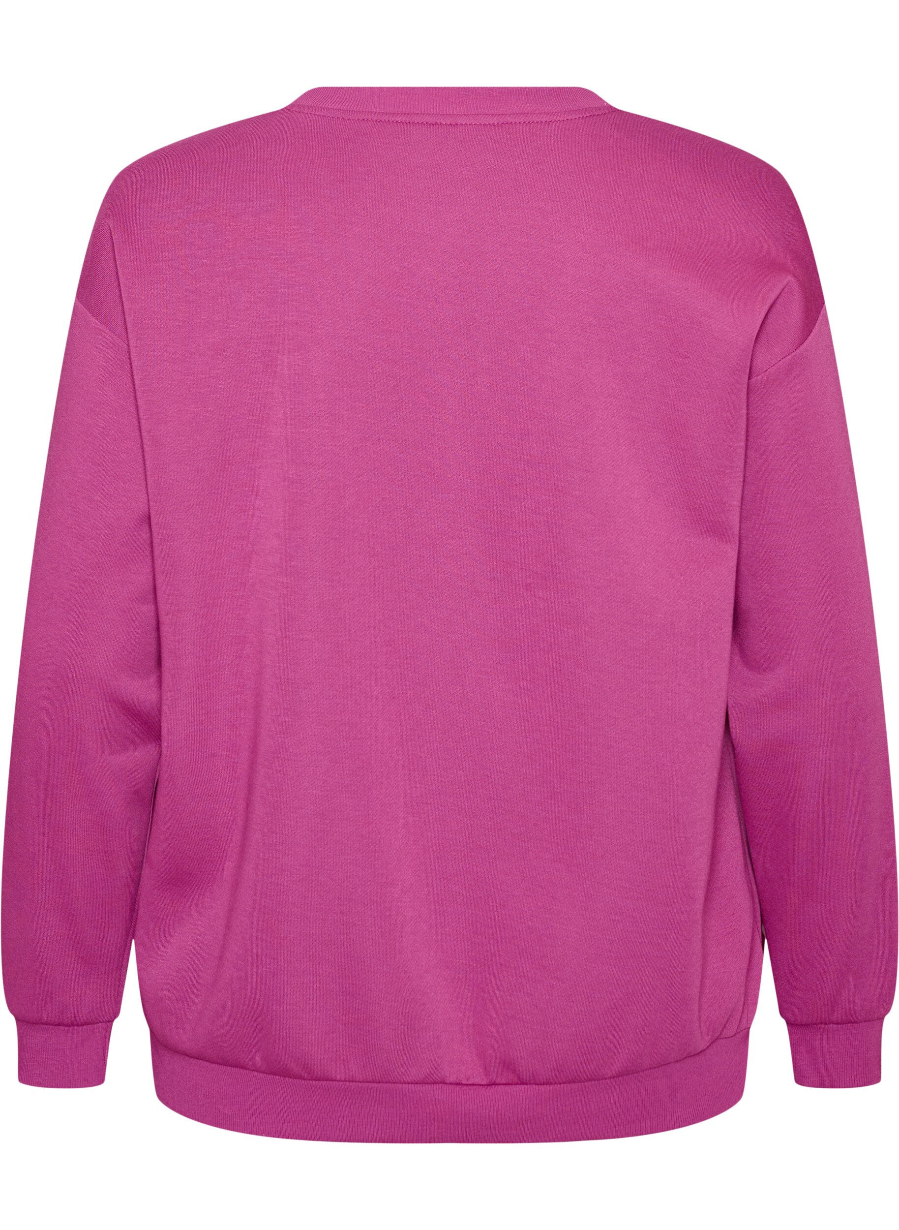 ZizziGenser med teksttrykk, Lilla, Packshot image number 1