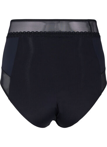 Truse med mesh og ekstra høyt liv, Black, Packshot image number 1
