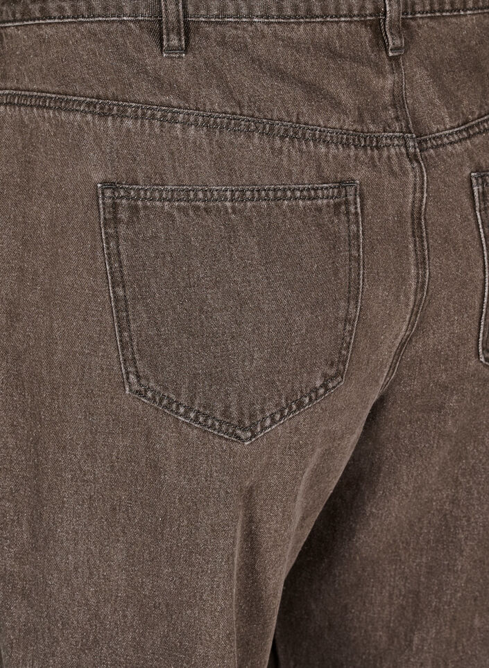 Jeans med straight fit i farget denim, Brown Denim, Packshot