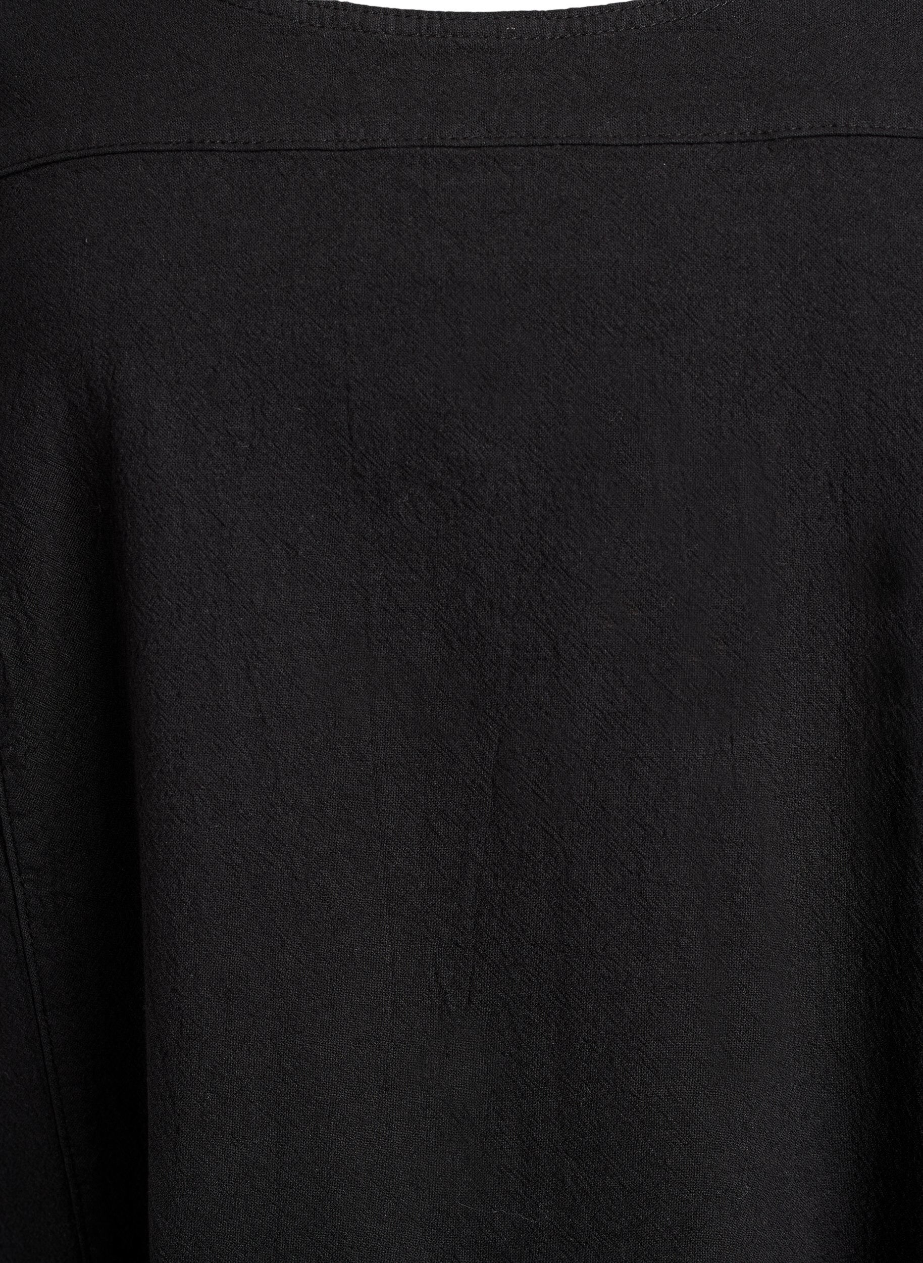 Zizzi Kortermet kjole i bomull, Svart, Packshot image number 2