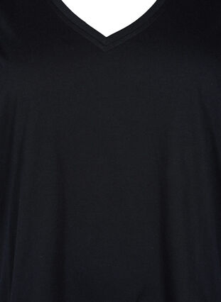 Zizzi FLASH - T-skjorter med V-hals, 2 stk., Black/Black, Packshot image number 3