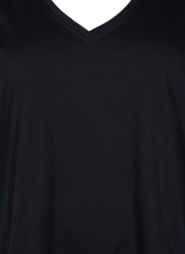 FLASH - T-skjorter med V-hals, 2 stk., Black/Black, Packshot image number 3