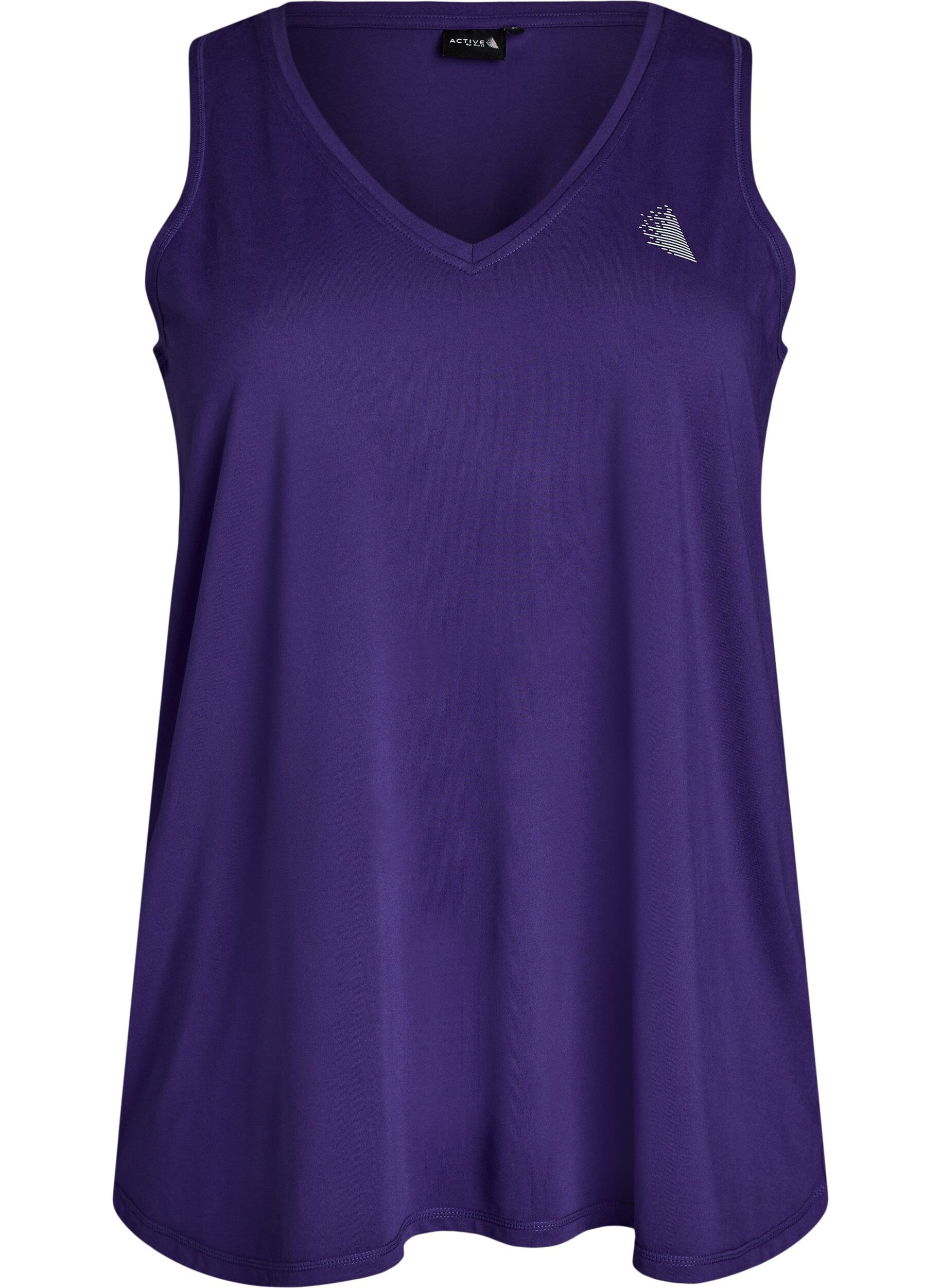 Zizzi Trenings-topp med v-hals, Purple, Packshot image number 0