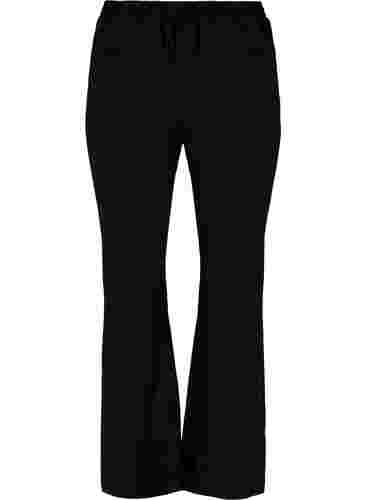 Bukser med flare, Black, Packshot image number 1