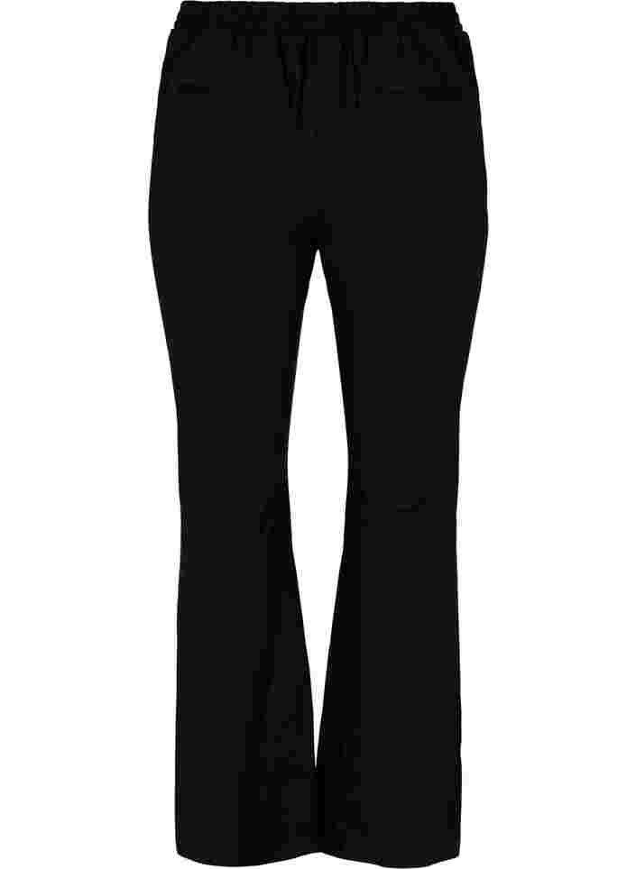Bukser med flare, Black, Packshot image number 1