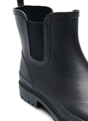 Korte gummistøvler med bred passform, Black, Packshot image number 3