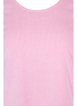 Stripete bluse med 3/4-ermer, Magenta Stripe, Packshot image number 2