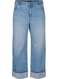 Jeans med vide ben og oppbrett, L.B.Denim