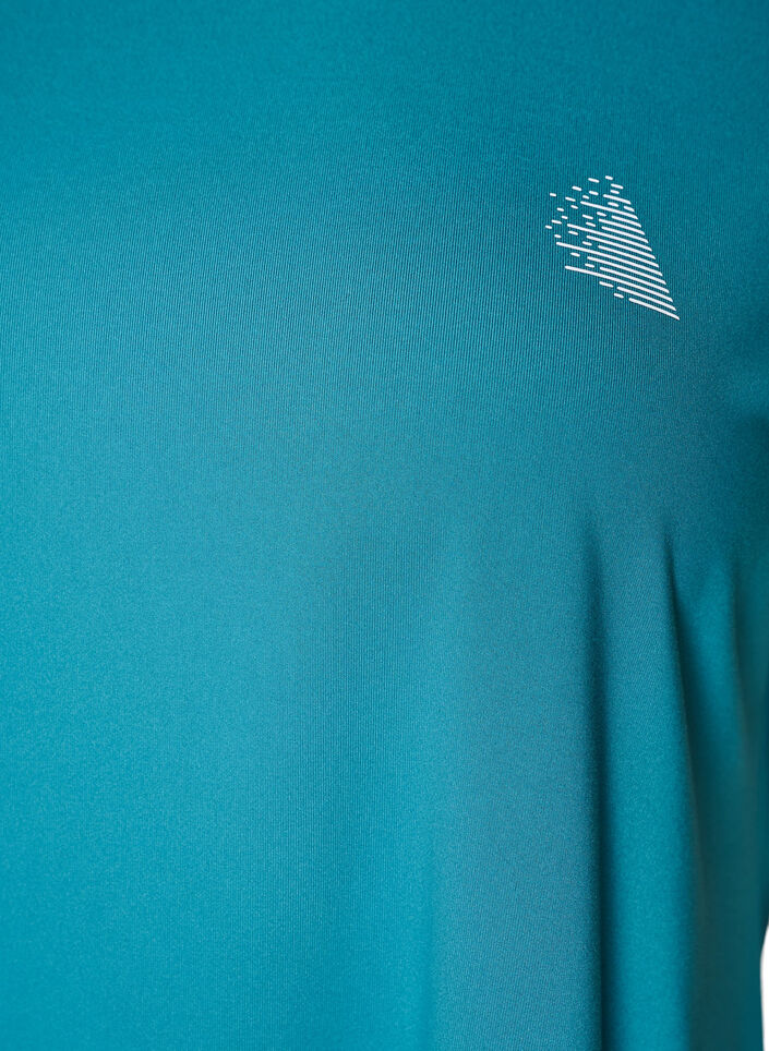 Ensfarget trenings-T-skjorte, Bl&aring;, Packshot image number 2