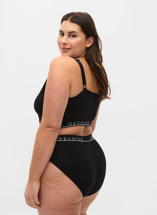 Zizzi Bomullstruse med en normal høyde på livet, Svart, Model image number 1