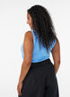 Ensfarget basic topp i bomull, Bl&aring;, Model image number 2