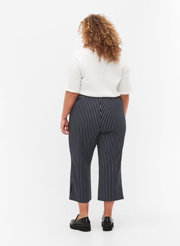 Løse bukser med 7/8 lengde, Navy Blazer Stripe, Model image number 1