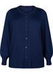 Strikket cardigan i viskose med knapper, Navy Blazer, Packshot image number 0