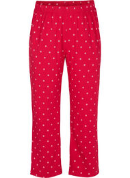 Pysjamasbukser i bomull med mønster, Tango Red AOP