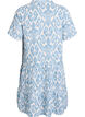 Kort A-linjekjole i bomullsmuslin, Vanilje, Packshot image number 2