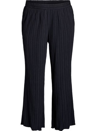 Zizzi FLASH - Bukse med høy midje og vide ben, Svart, Packshot image number 0