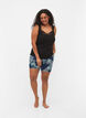 Viscose-topp med blondedetaljer, Svart, Model image number 1