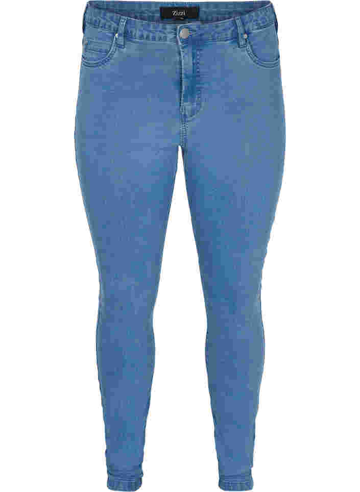 Super slim Amy jeans med høyt liv, Light blue, Packshot image number 0