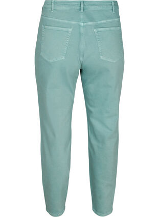 Mom fit Mille jeans i bomull, Chinois Green, Packshot image number 1