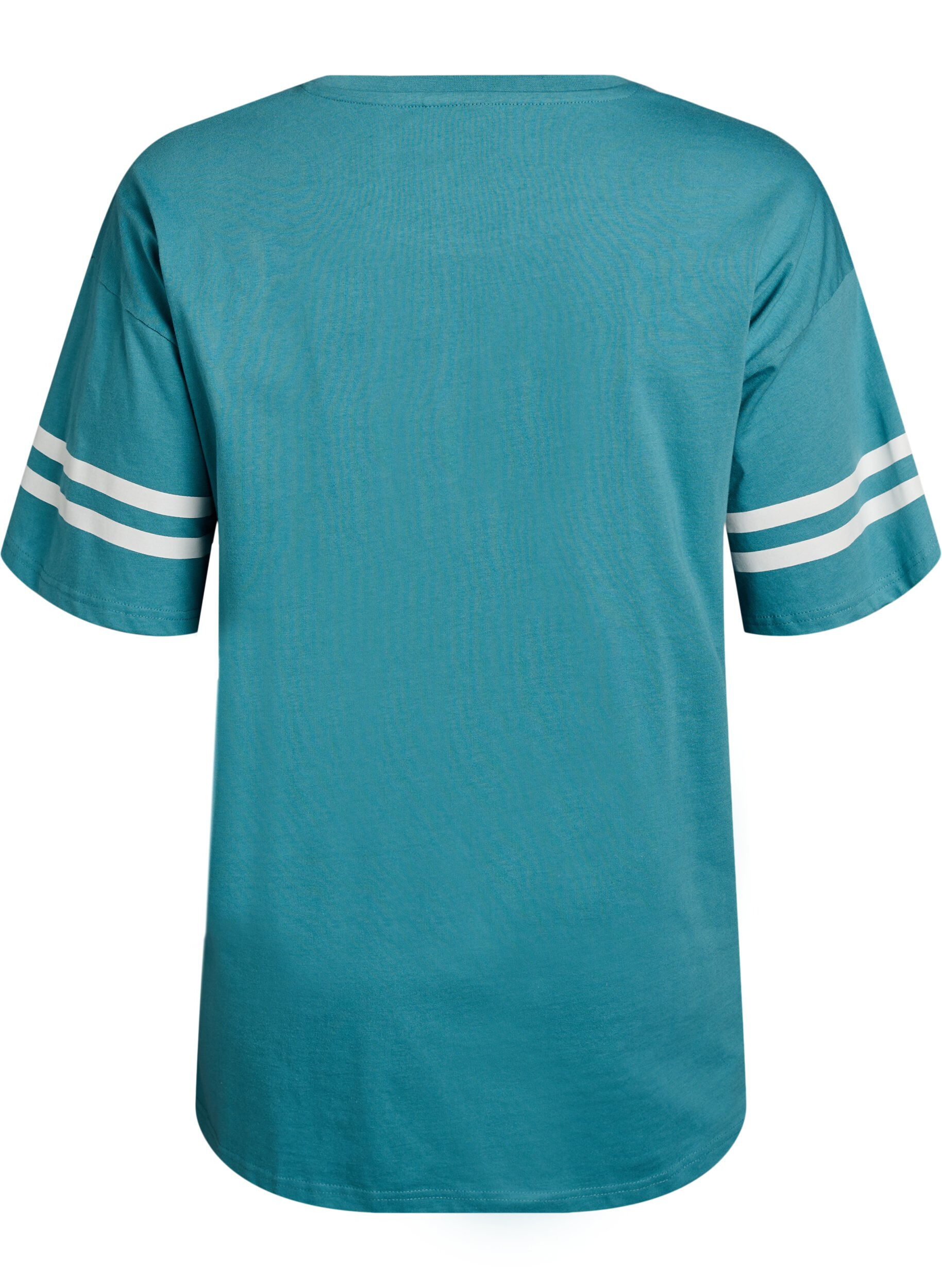 Zizzi Sporty oversized college T-skjorte, Bl&aring;, Packshot image number 1