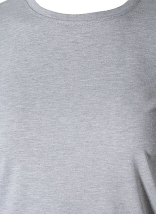 Cropped T-skjorte med knyting, Light Grey Melange, Packshot image number 1