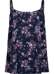 FLASH - Topp med mønster, Navy Rose Flower